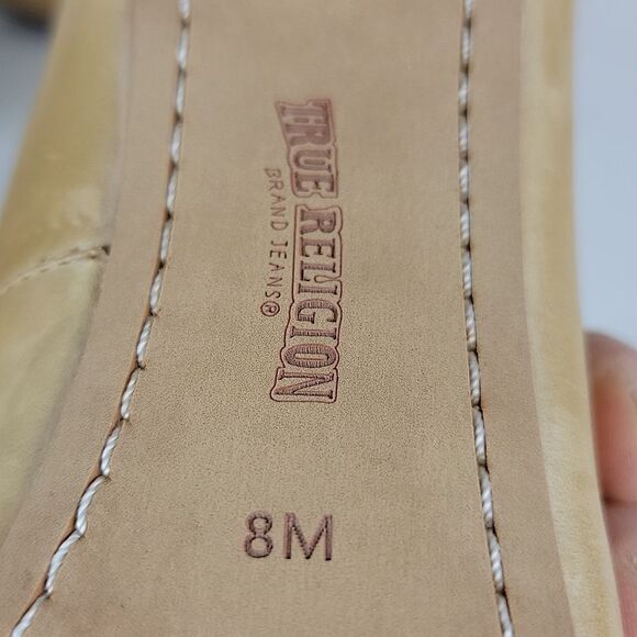 True Religion Hathaway Camel Leather Women's Pump Heels - Picture 15 of 15